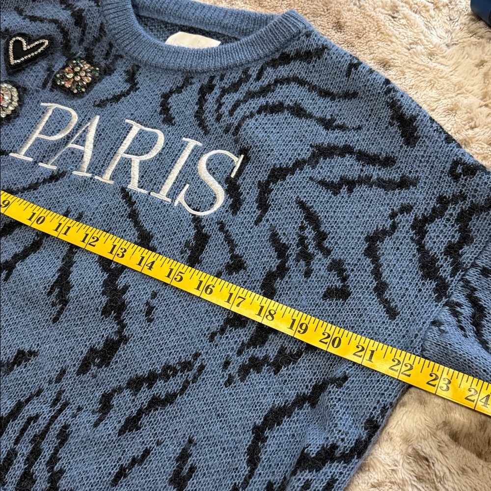 Cinq à Sept Blue and Black Sweater - Picture 11 of 11